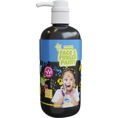 Boti Boti Natural Face Fingerpaint Bottle con pompa nera, 1L
