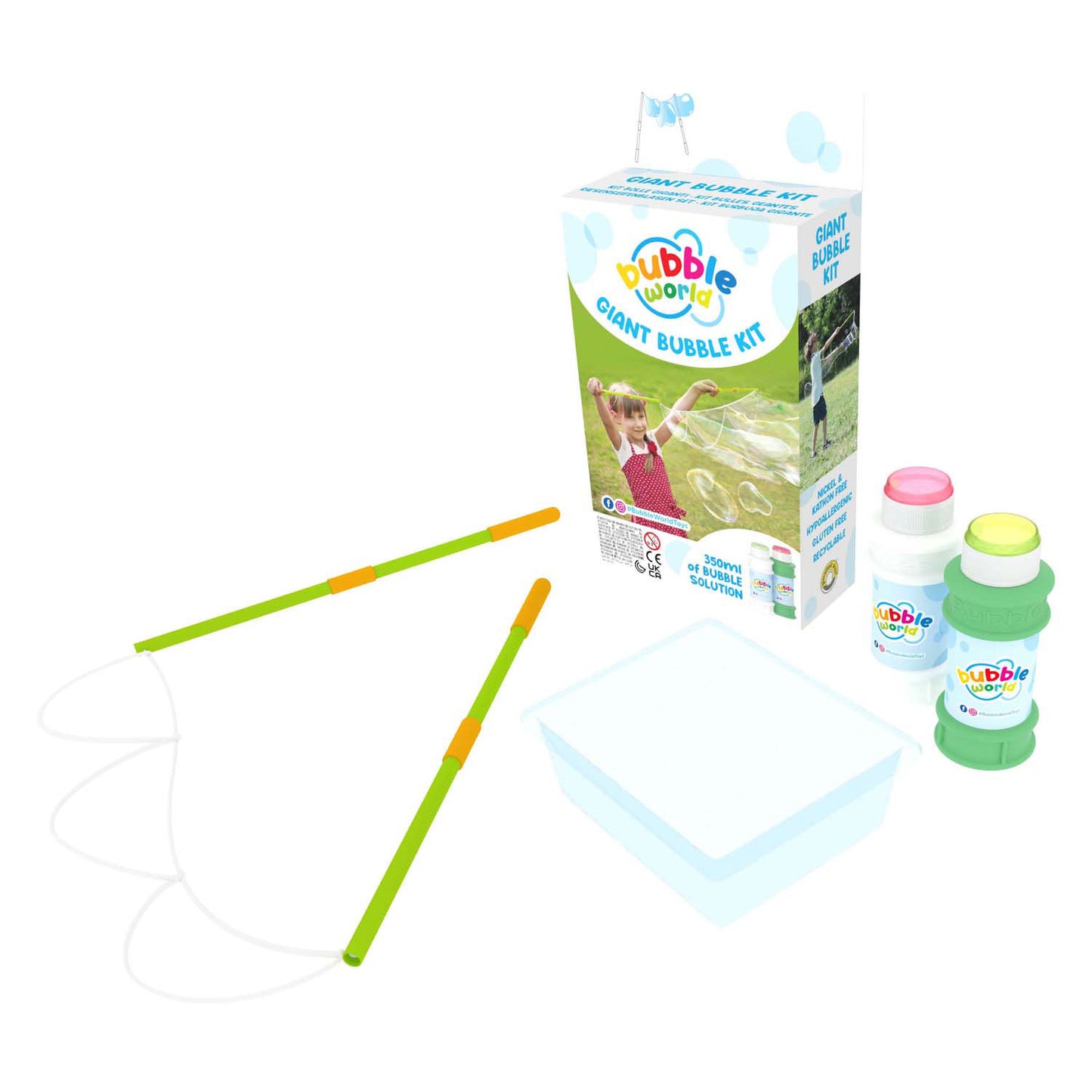 Set de soplado de burbujas para hacer burbujas gigantes - incl. soplador de burbujas