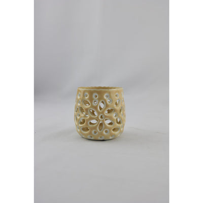 Portavelas Mansion atmósfera beige 8x8x7cm
