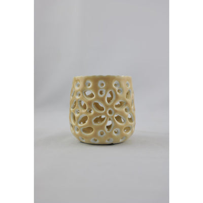 Portavelas Mansion atmósfera beige 8x8x7cm