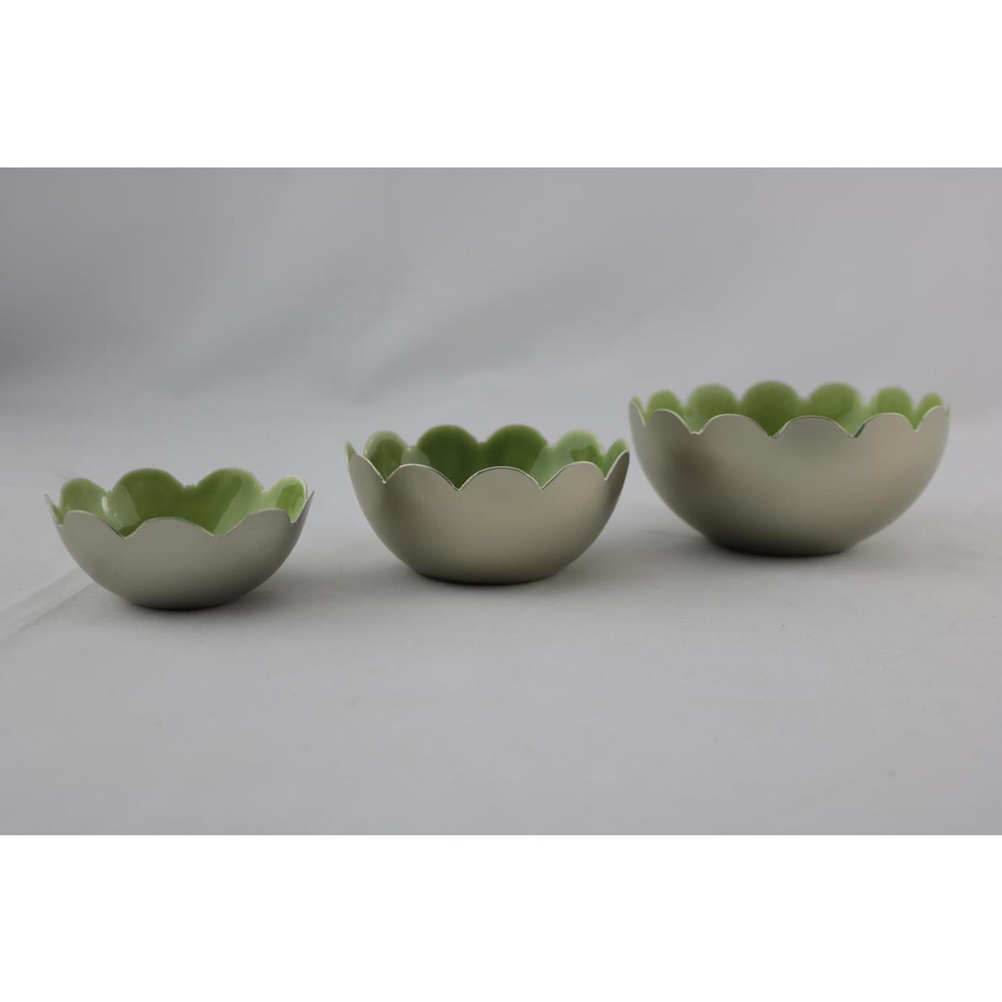 Mansion atmosphere waxinelichthouder groen set a 3