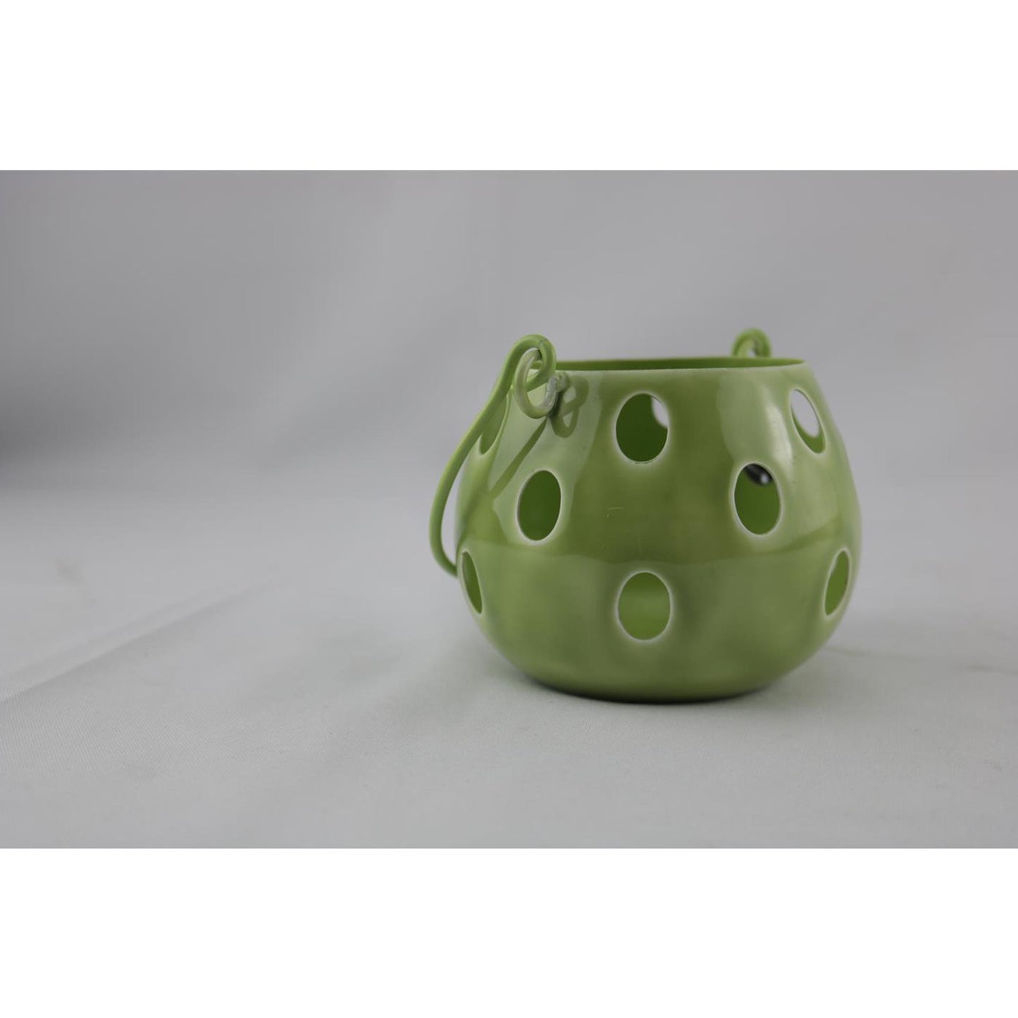 Lanterna atmosfera signorile verde 11x11x8,5 cm