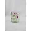 Vaso in vetro dall'atmosfera signorile con fiori rosa 9x9x11 cm