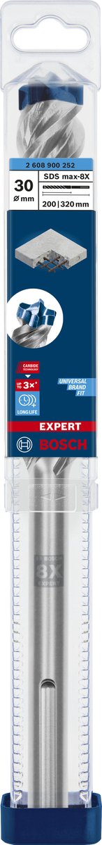 Taladro percutor bosch expert sds max-8x 30 x 200 x 320 mm
