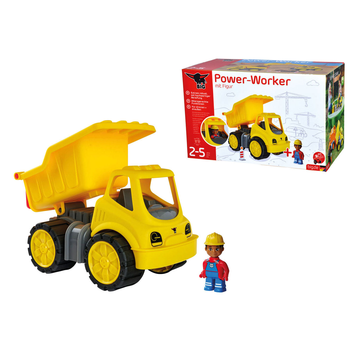 Simba Power-Worker Kiepwagen + Figura