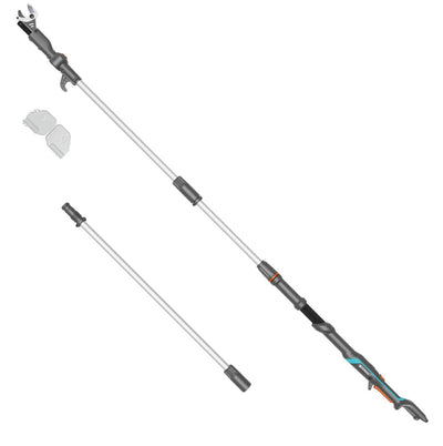 Gardena accu-telescooptakkenschaar highcut 360 18v p4a solo boomschaar (donkergrijs turquoise, accu en oplader niet inbegrepen, power for all alliance)