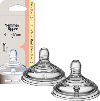 Tetinas para biberón Tommee tippee natural start - velocidad de alimentación extra lenta 0m+ - juego de 2