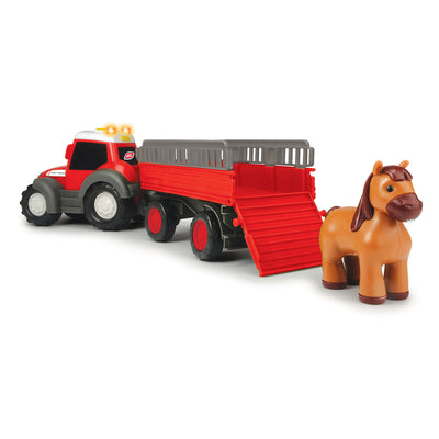 ABC Massey Ferguson con rimorchio e cavallo