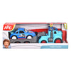 Transportador de camionero ABC Teddi con auto de carreras
