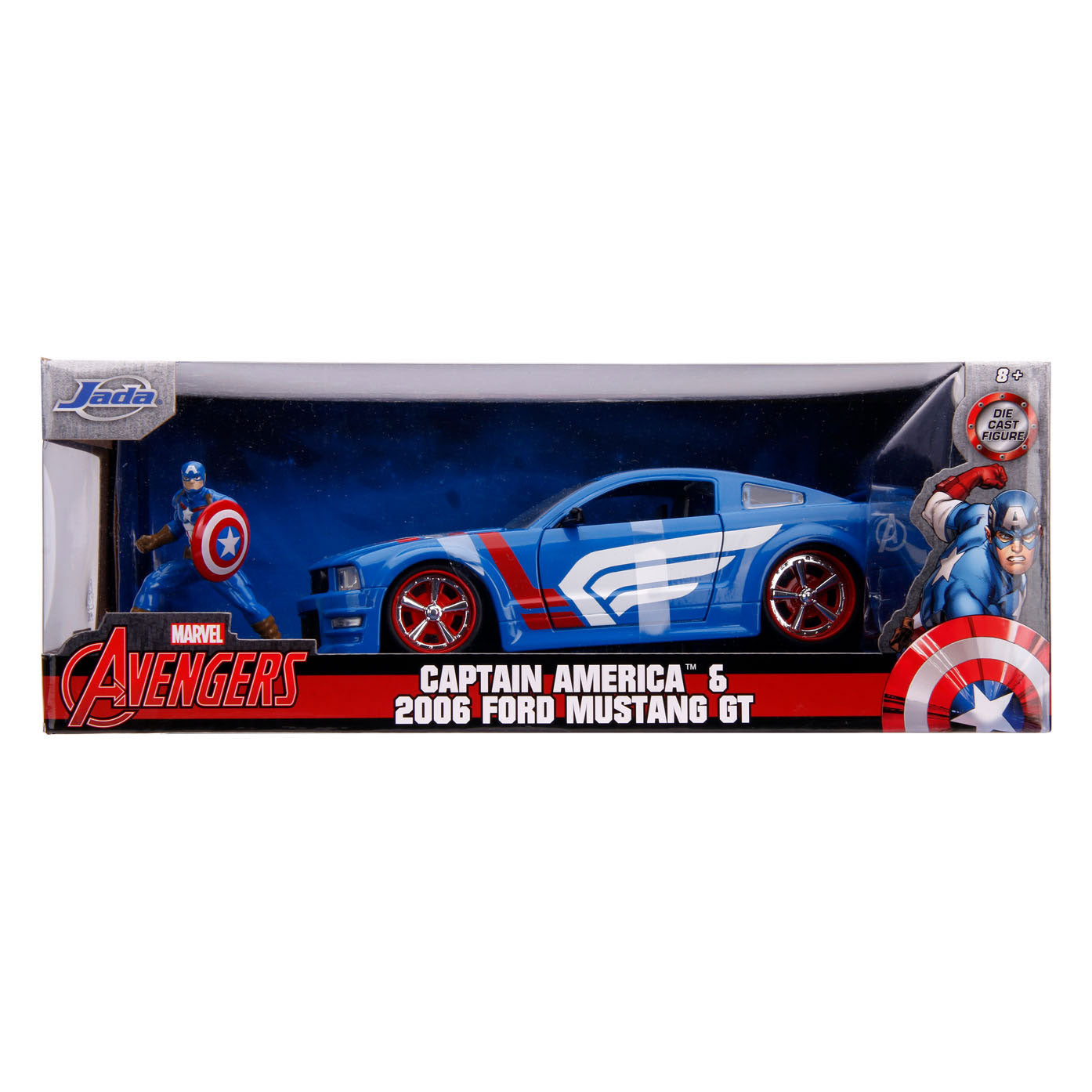 Jada Avengers Captain America con auto 1:24