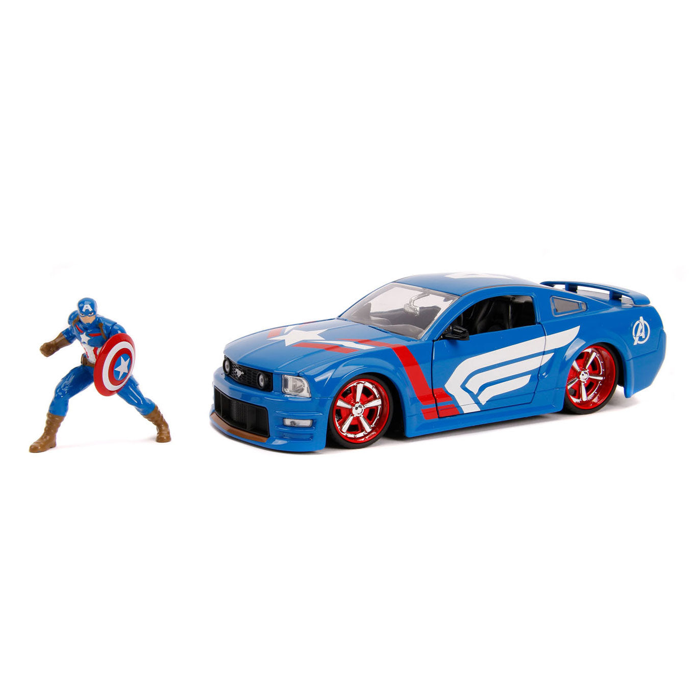 Jada Avengers Captain America con auto 1:24