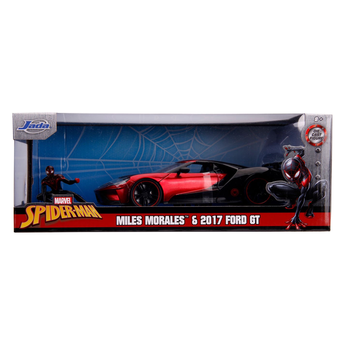 Jada Marvel Miles Morales Spiderman con Ford GT Auto 1:24 2017