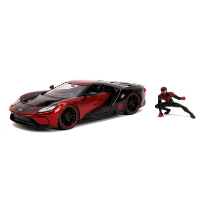 Jada Marvel Miles Morales Spiderman con 2017 Ford GT Auto 1:24
