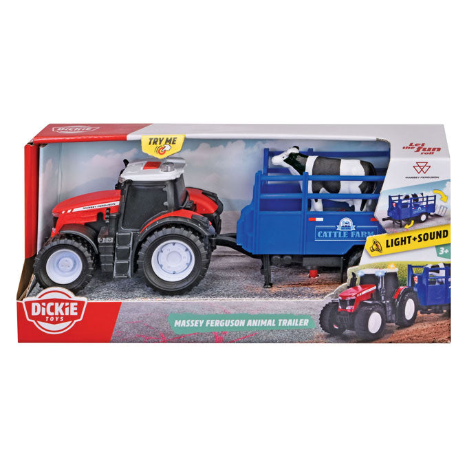 Dickie Massey Ferguson tractor with animal trailer