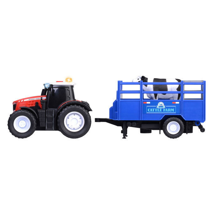 Dickie Massey Ferguson tractor with animal trailer