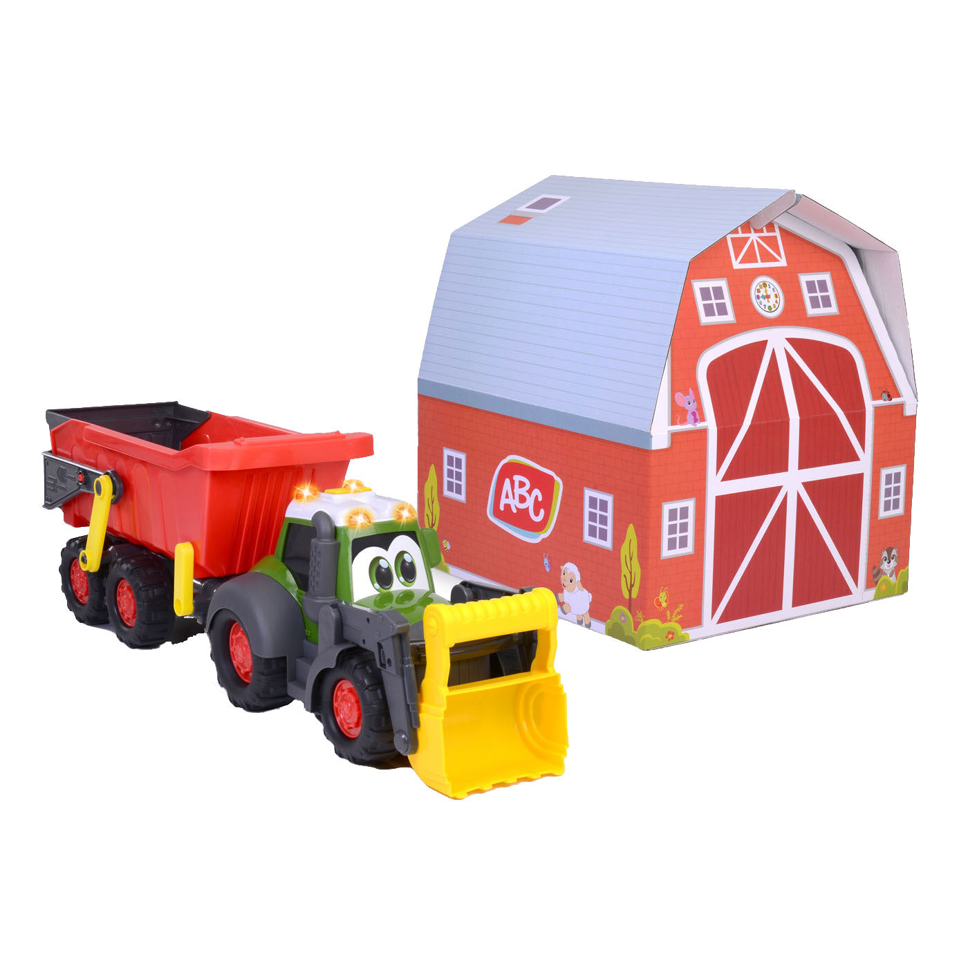 Tractor ABC Fendti con remolque y granja