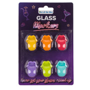 Ootb glass markers silicone 6 pieces on card - afbeelding 1