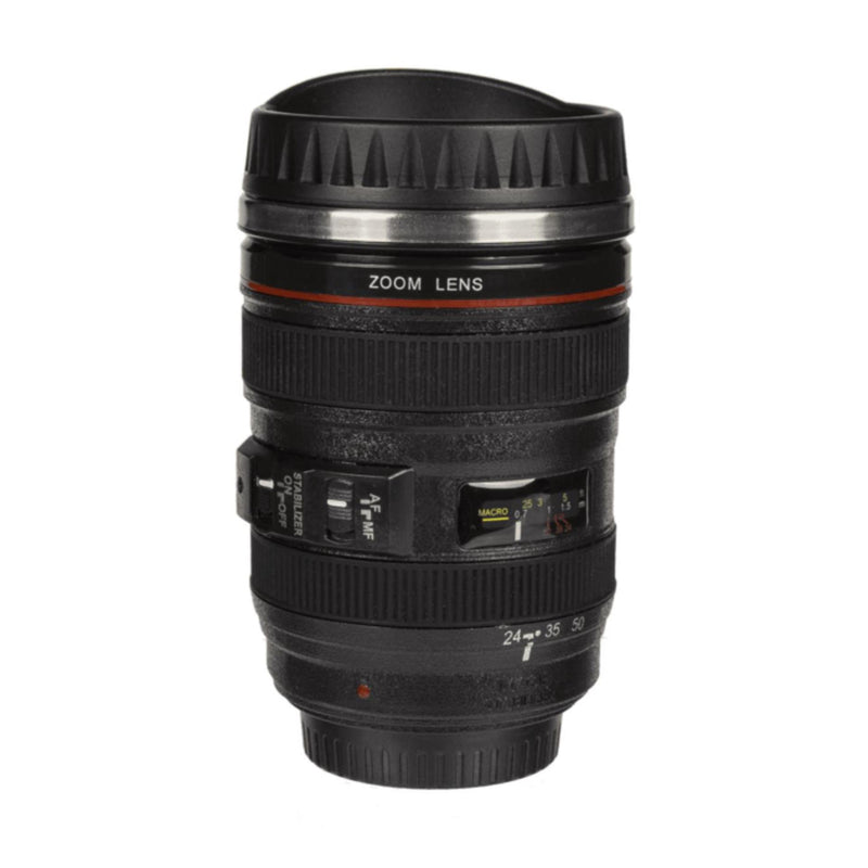 Ootb reisbeker camera lens rvs 15cm