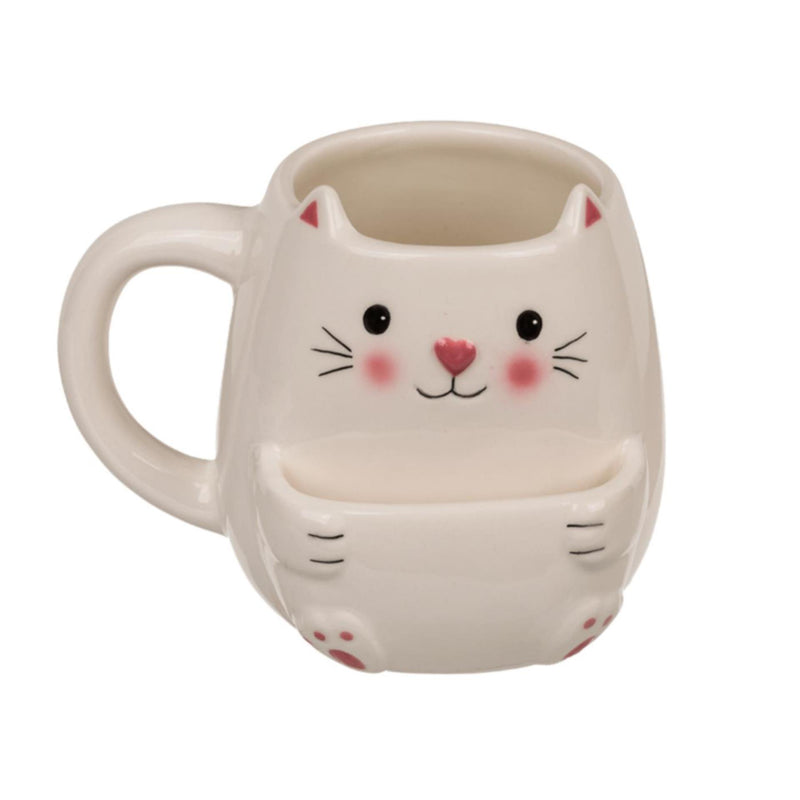 Tazza Ootb gatto con scomparto per biscotti 15x9x12 cm 450 ml