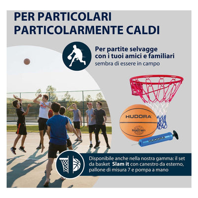 Hudora Basketball Ring Metal con Netje