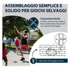 Hudora basketbalring metaal met netje