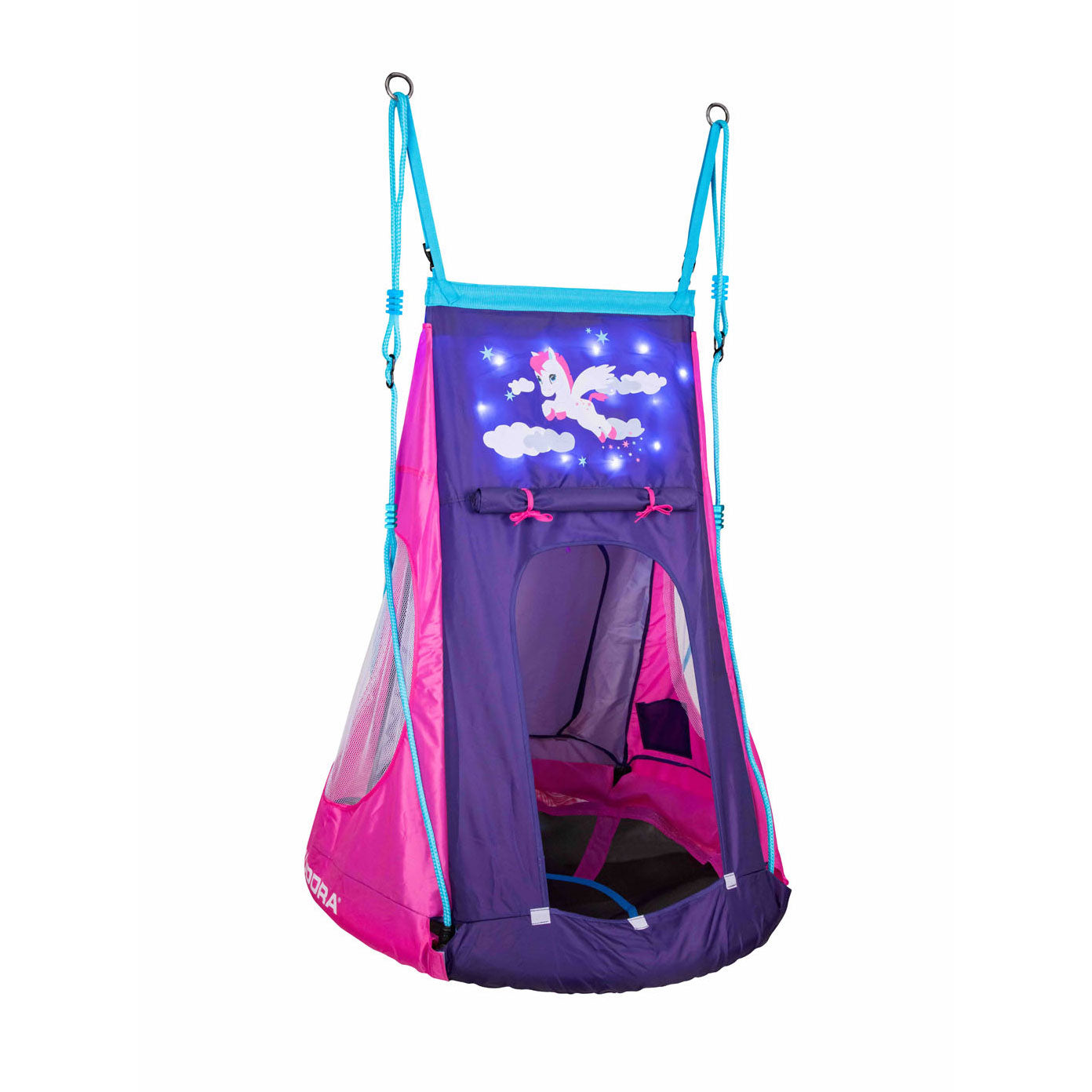 Hudora Nest Swing Pony con LED de carpa