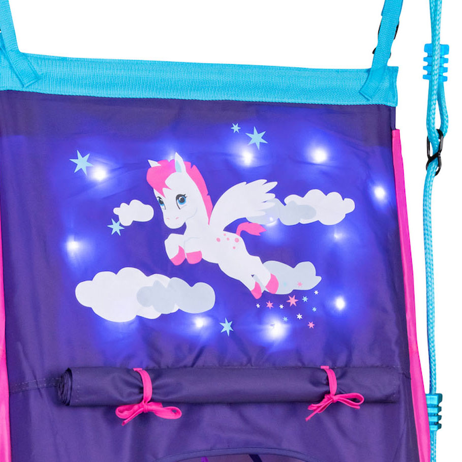 Hudora Nest Swing Pony con LED de carpa