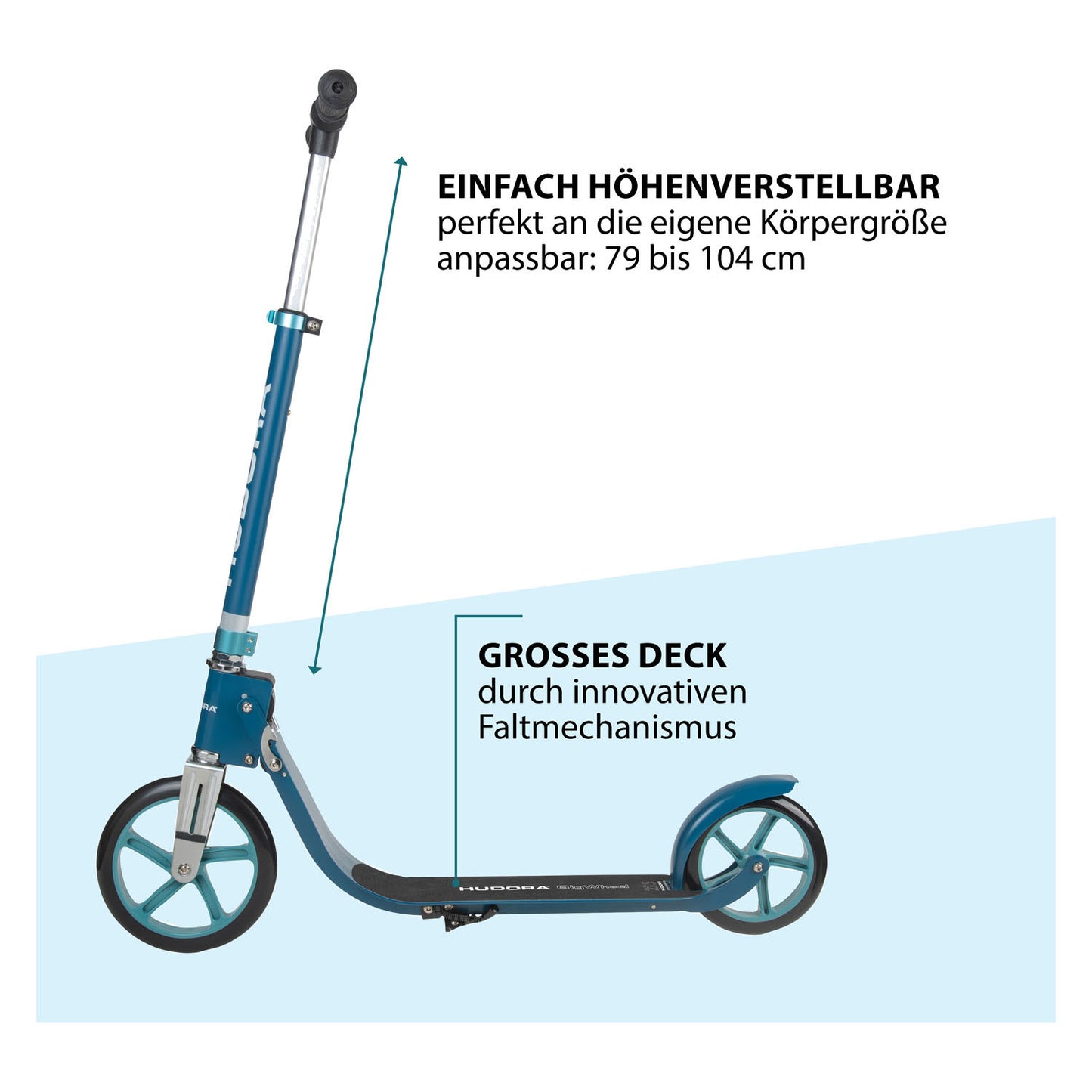 Hudora Hudora Wheel Step 215 Scooter Step Azure Blue