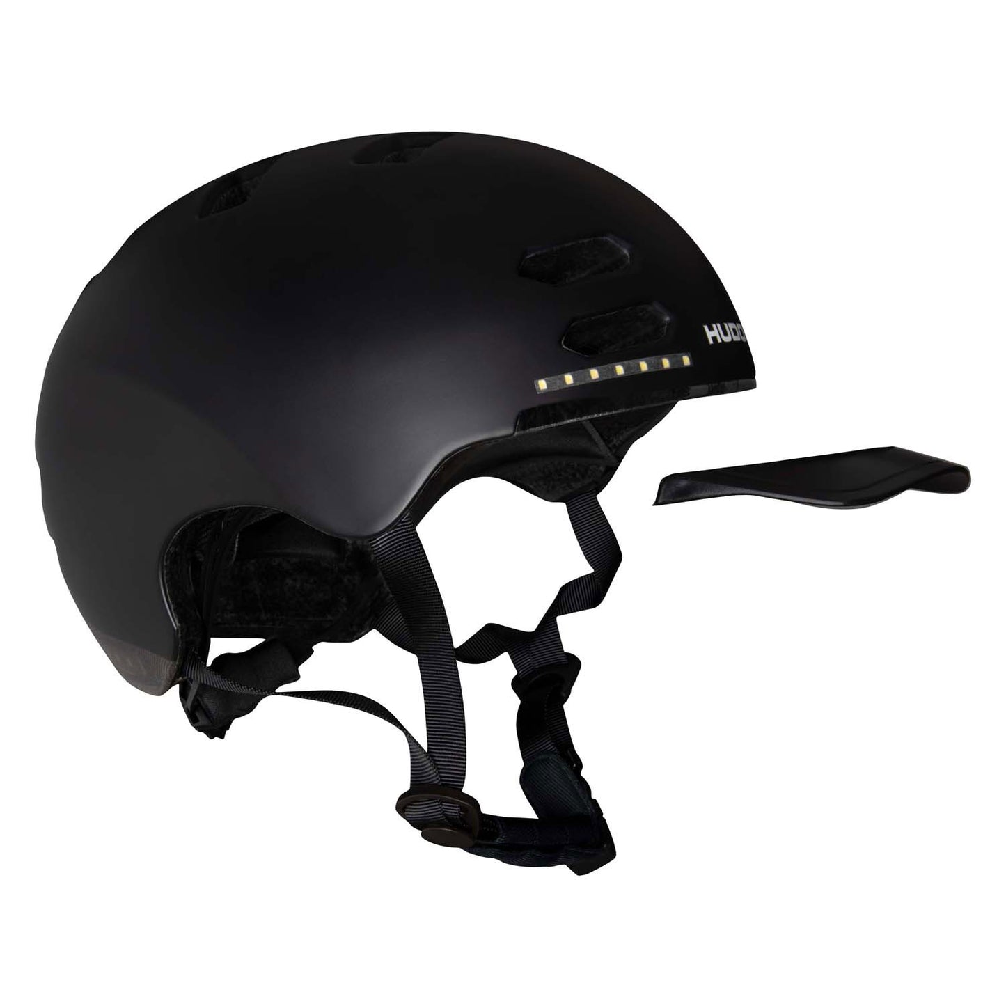Hudora Skater Casco con válvula y negro LED, tamaño M (55-58 cm)