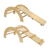 Arco trepador de madera con tobogán