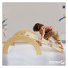 Arco trepador de madera con tobogán