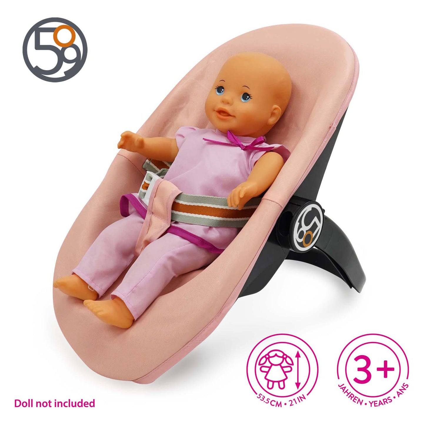 Silla de coche para muñecas 3 en 1 - rosa