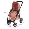 2-in-1 poppenwagen - roze