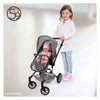 2-in-1 poppenwagen met tas - grijs