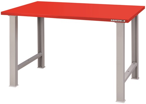 Banco de trabajo Ty bahco | pesado-du | con encimera de acero | 4 patas | negro | 1500 mm x 750 mm x 1030 mm - 1495wb15tsbk