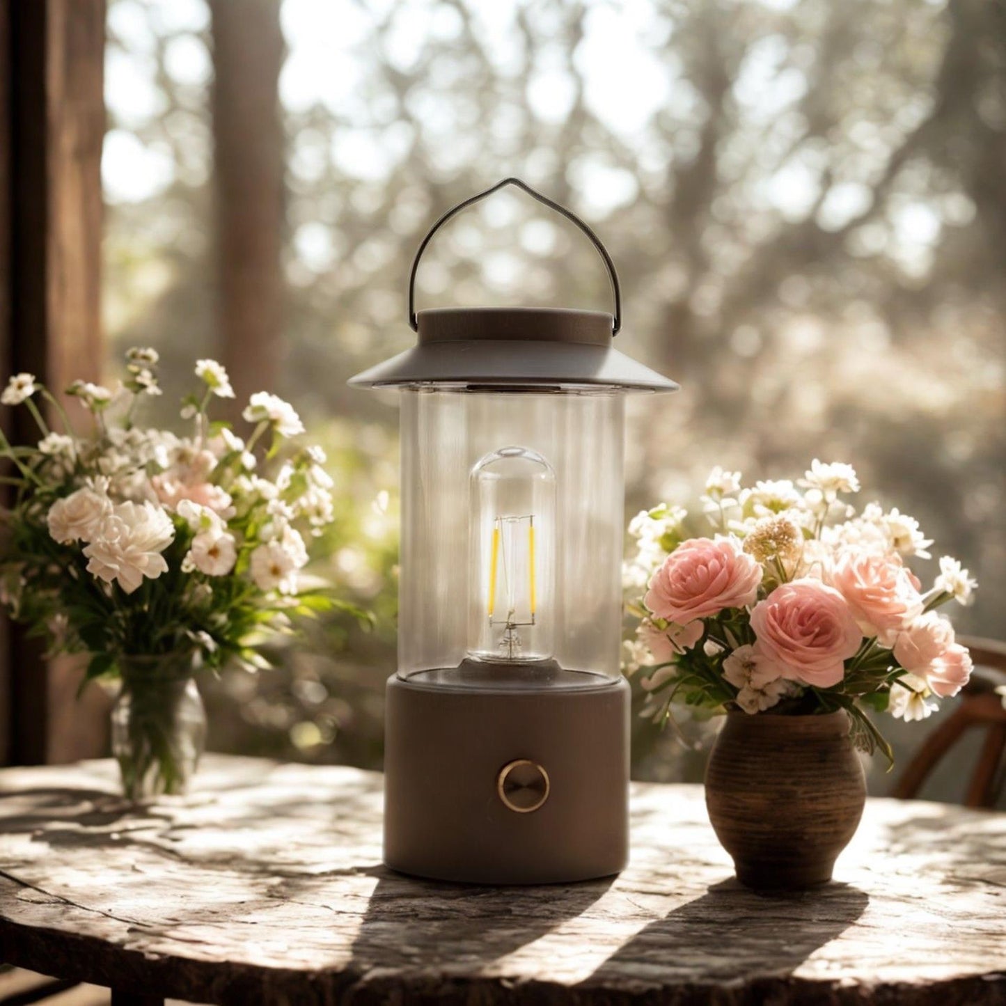 Lanterna LED tortora della collezione Anna 24x9 cm su USB