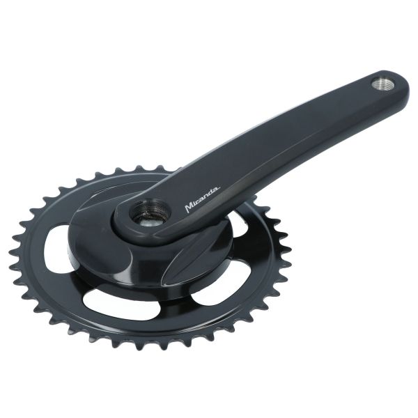 Miranda  delta crankstel 38t +disc 9.5cm zwart