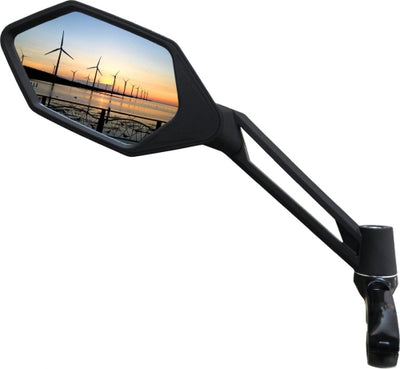 Specchio sulla regolazione del lusso nero di e-bike sinistro B. timone.