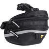 Topeak Saddle Bag WP II M, Negro, Repelente de Agua, Poliéster, Adaptador, 1.25L, Actualización rápida, Reflexionando, 152 g