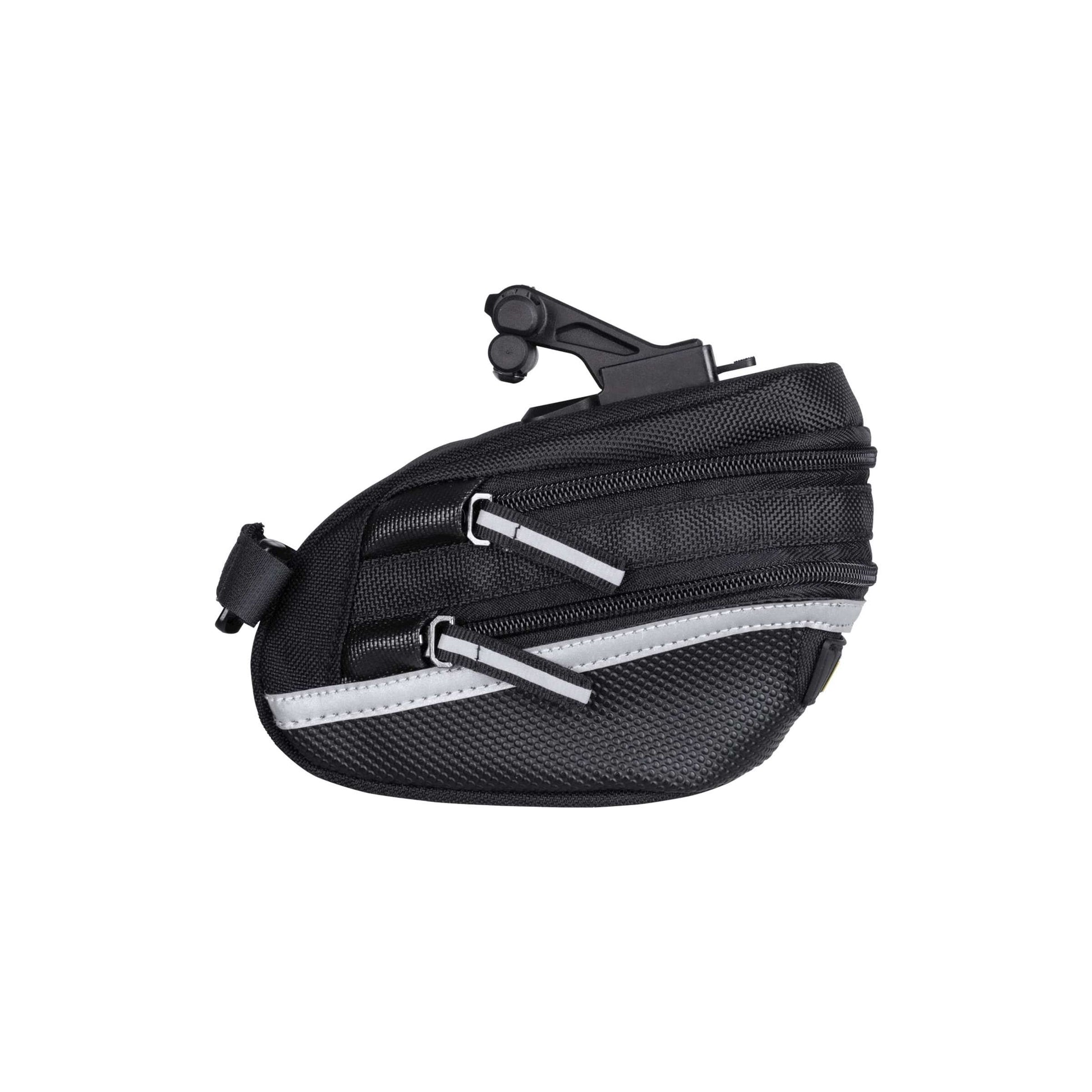 Topeak Saddle Bag WP II M, Negro, Repelente de Agua, Poliéster, Adaptador, 1.25L, Actualización rápida, Reflexionando, 152 g