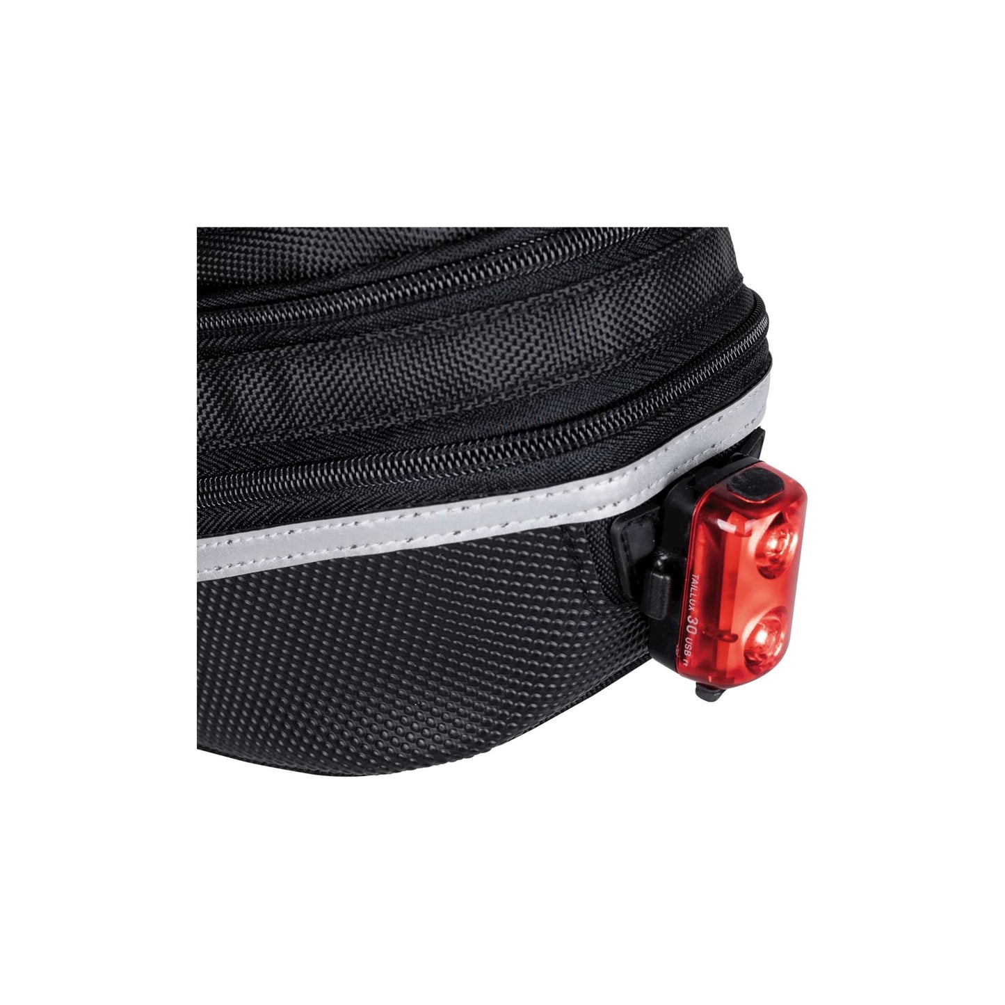Topeak Saddle Bag WP II M, Negro, Repelente de Agua, Poliéster, Adaptador, 1.25L, Actualización rápida, Reflexionando, 152 g