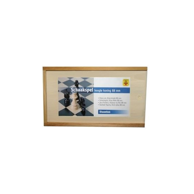 Piezas de ajedrez Longfield en caja rey 88mm