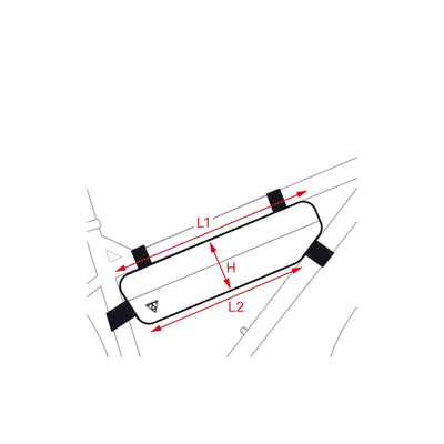 Topeak frametas MidLoader 6L zw, Nylon straps, Zwart