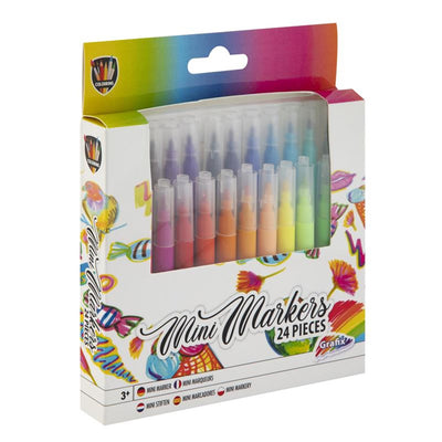 Grafix set a 24 mini viltstiften in doos