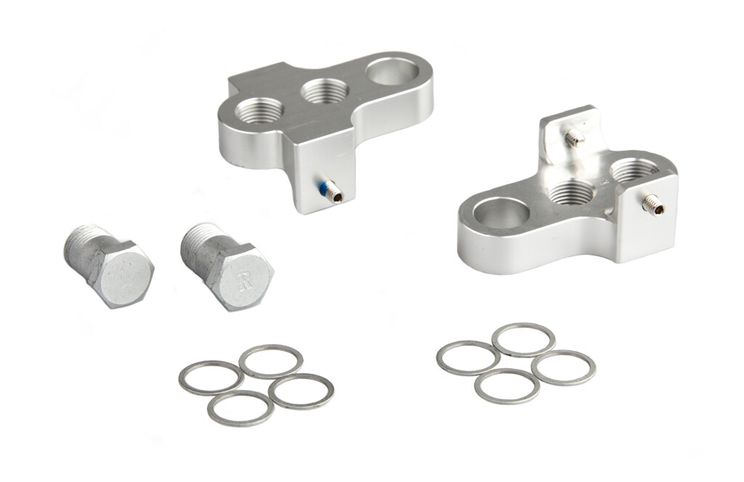 Turners de manivela Mirage con perno de acero inoxidable aluminio T6 de plata