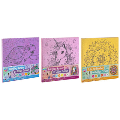 Creative Craft Group Painting by Number Glitter Canvas, 9dlg.