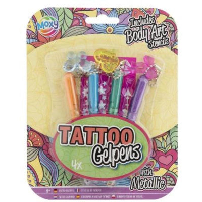 Creative Craft Group Tattoo Gelpennen Metallic con modello, 4st.