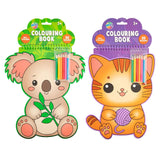 Moxy dierenvorm kleurboek 20 vel + 6 potloodjes - afbeelding 1