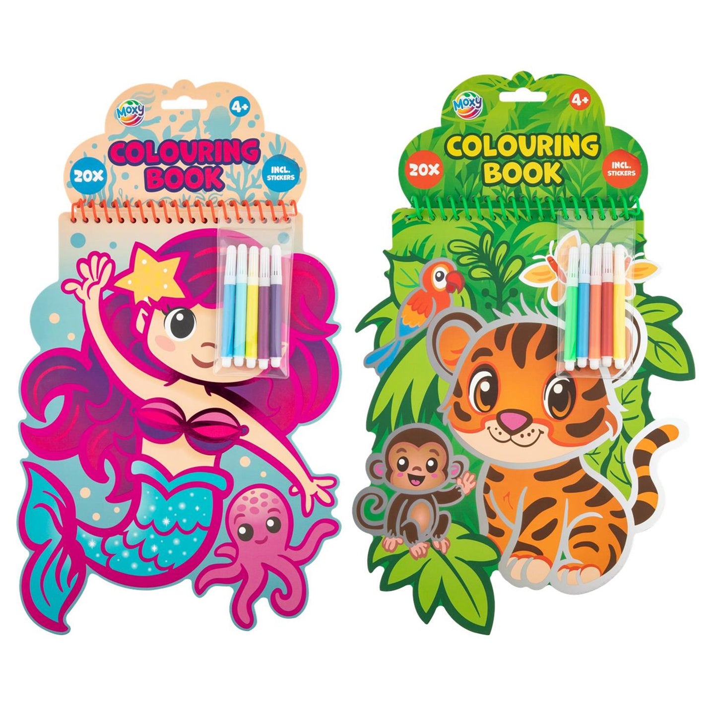 Libro para colorear Moxy con 20 páginas.
