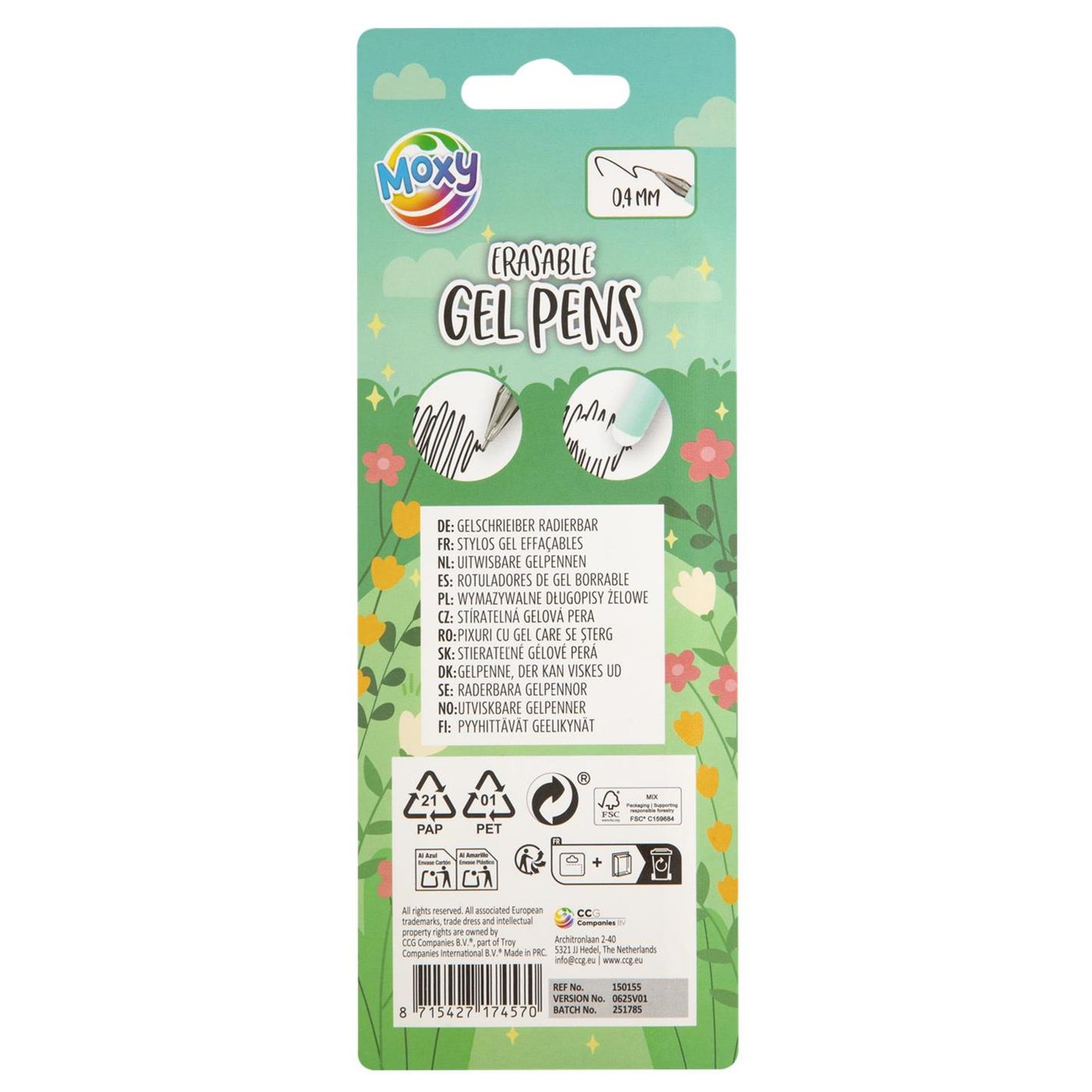 Penne gel cancellabili Moxy - 3 pz.